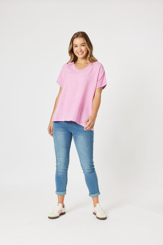 Sienna Top - Washed Pink