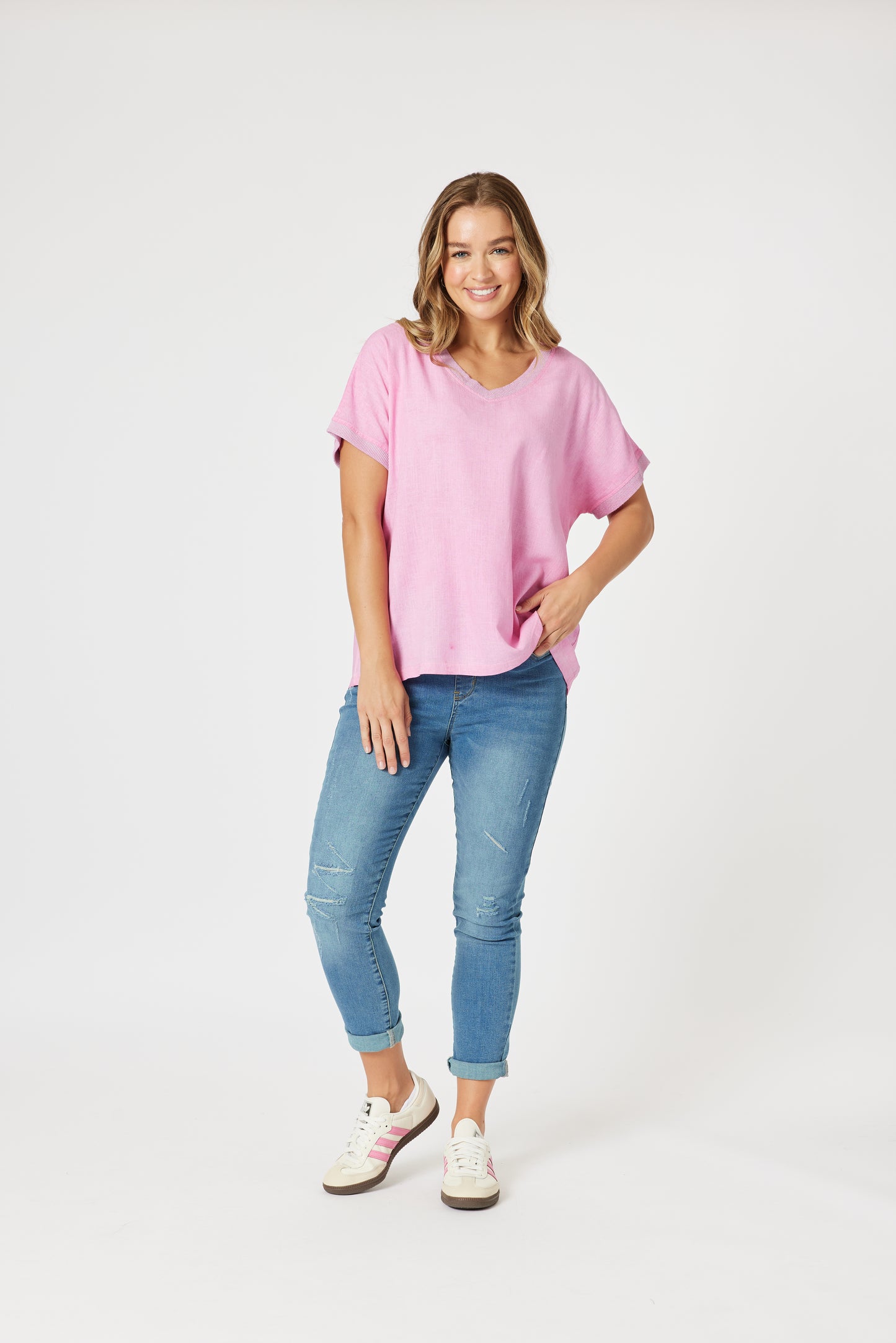Sienna Top - Washed Pink