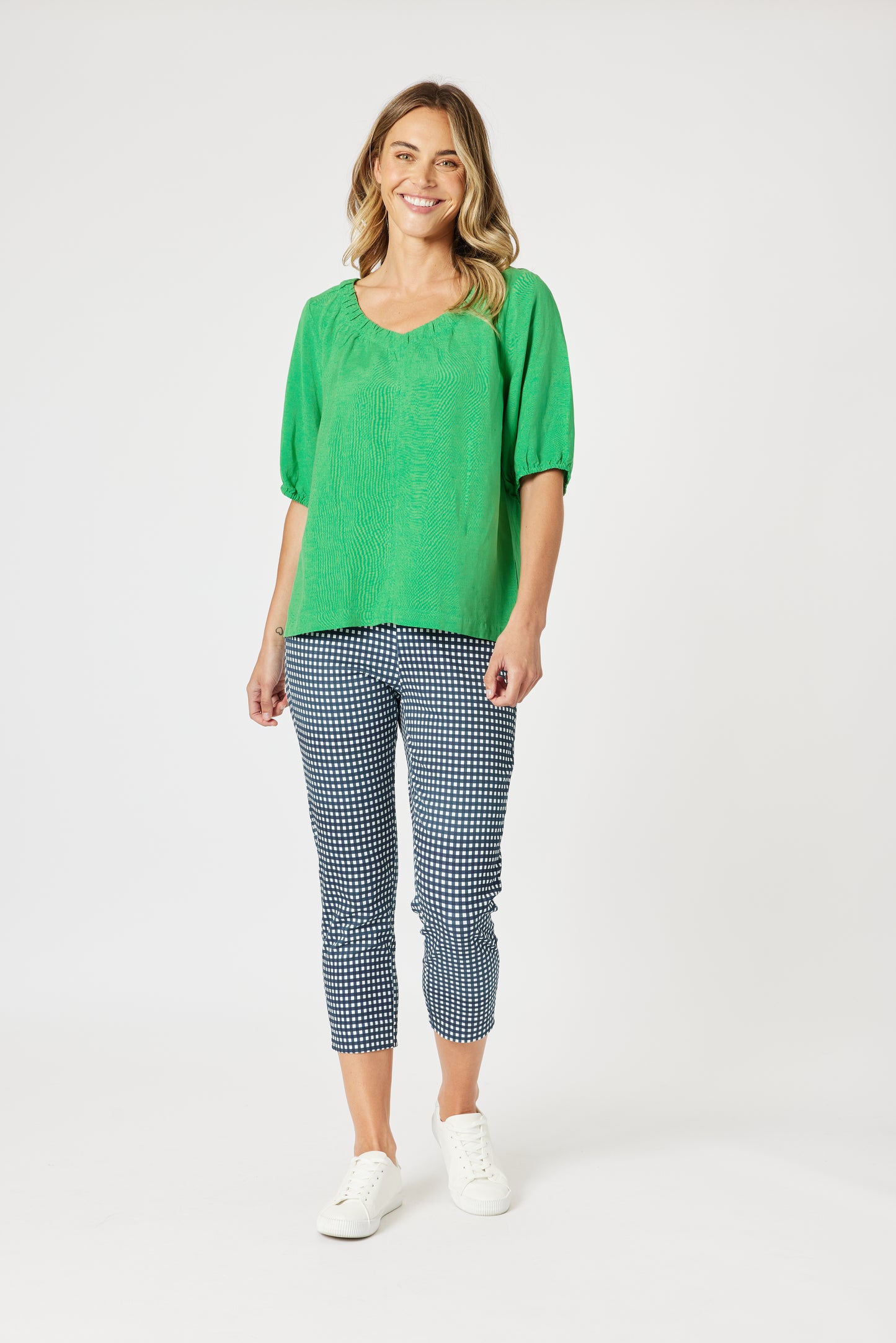 Lino V Neck Top
