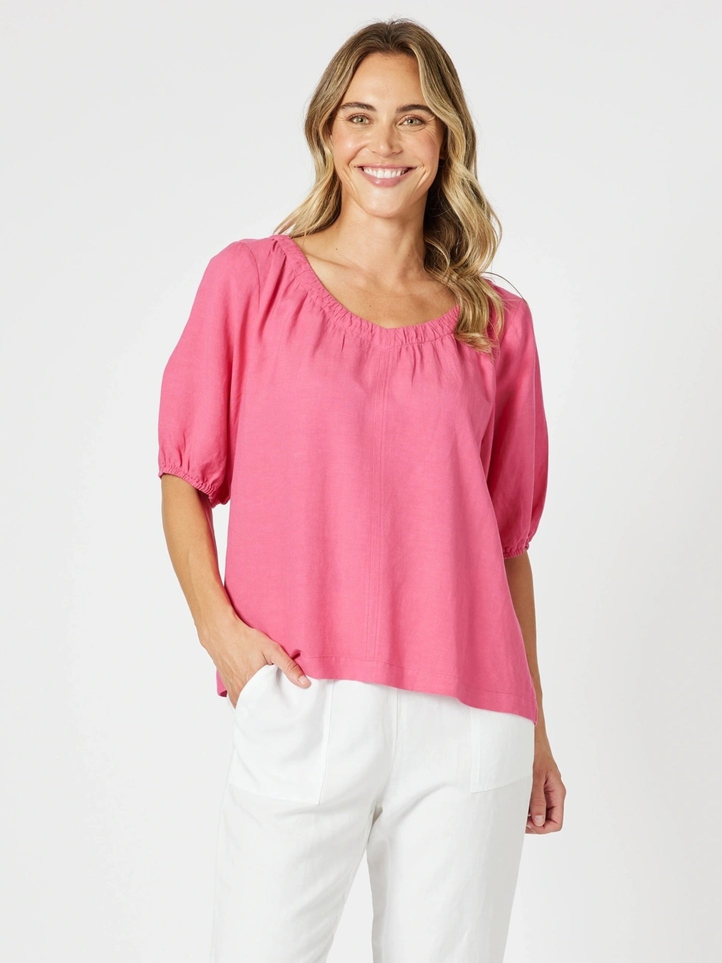 Lino V Neck Top