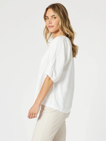 Lino V Neck Top