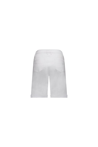 White Denim Slim Leg Above Knee Short