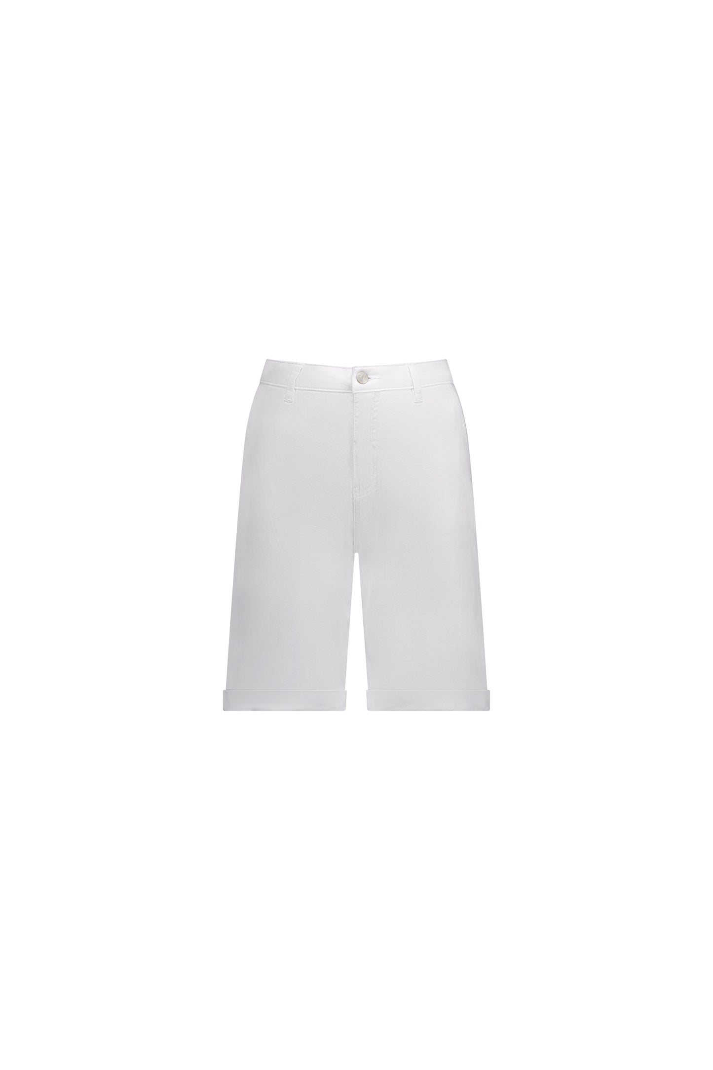 White Denim Slim Leg Above Knee Short