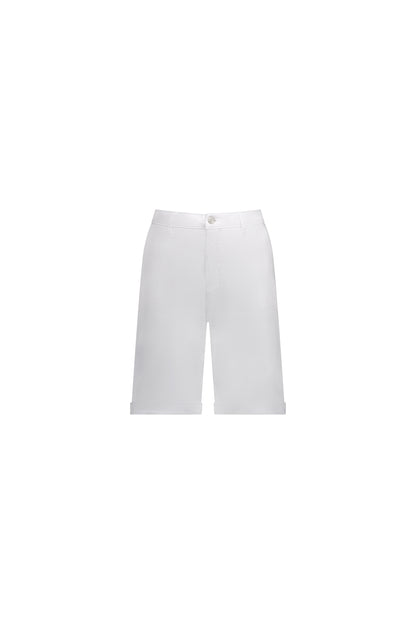 White Denim Slim Leg Above Knee Short