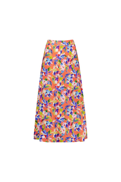 Rio Pull On Long Skirt with Elastic Back Waistband