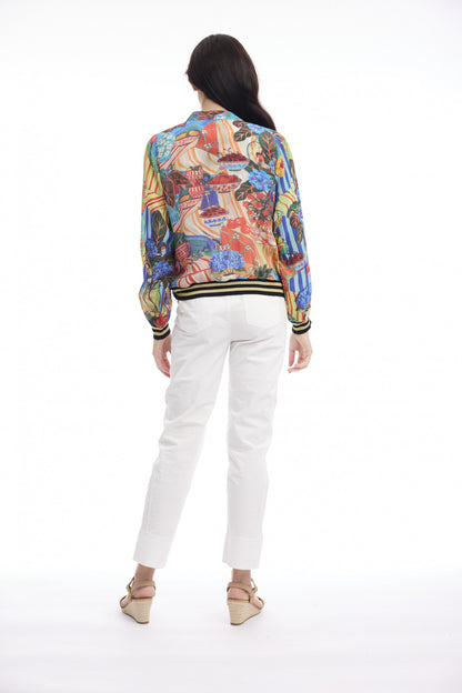 Digital Printed Jacket with Zipper - Picnic