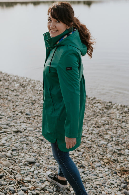 Billie Emerald Rain Coat
