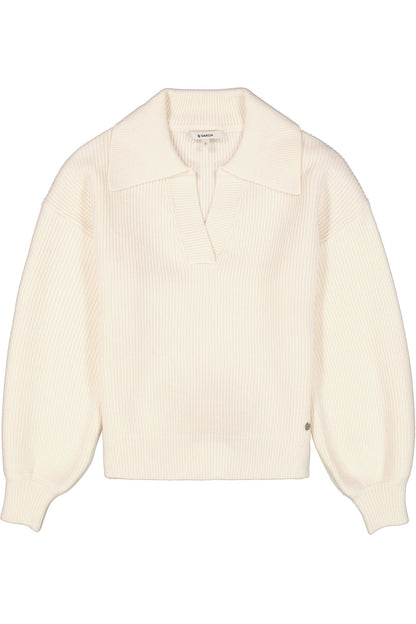 Off White Collared Jumper