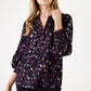 Black Blouse with Print