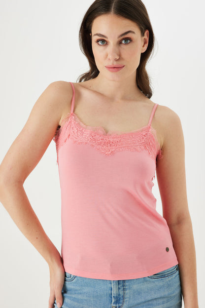 Pink Top With Lace