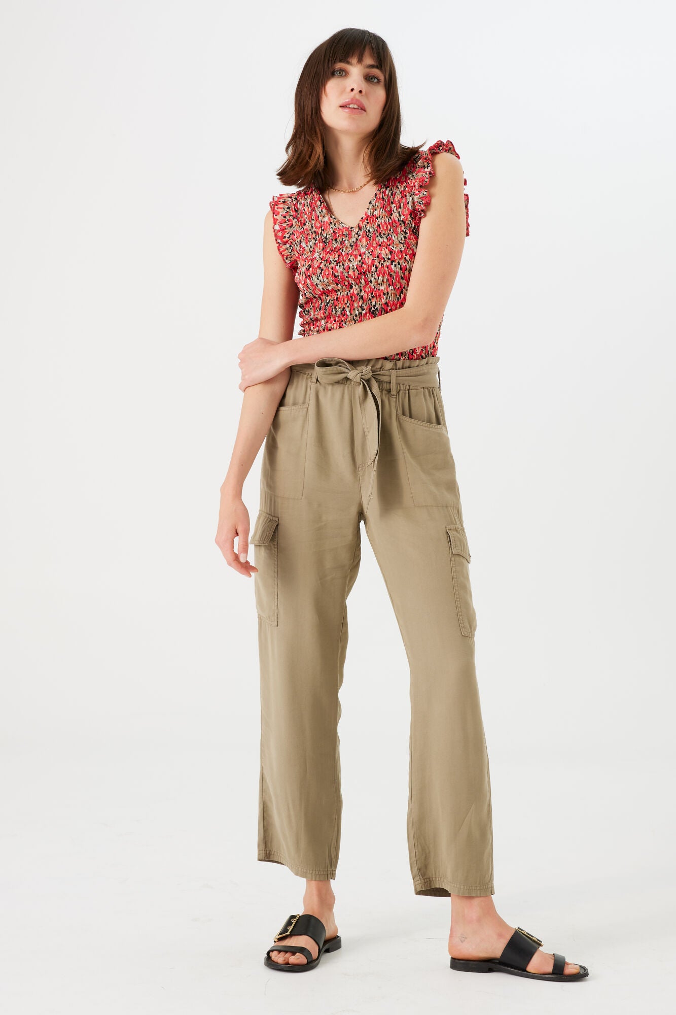 Khaki Cargo Trousers