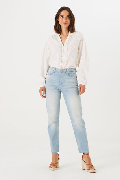 Off White Detailed Blouse