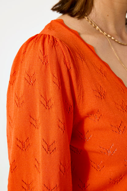 Orange Cardigan