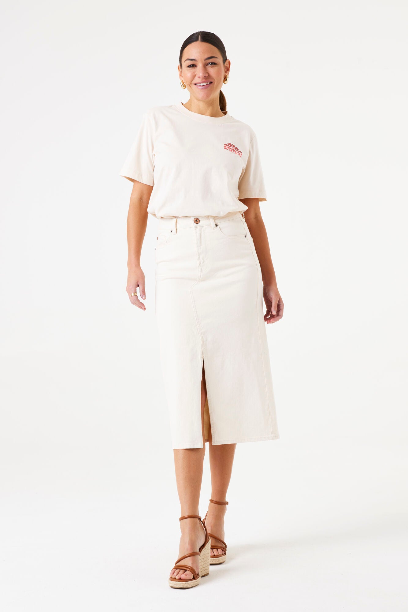 Denim skirt - Off White