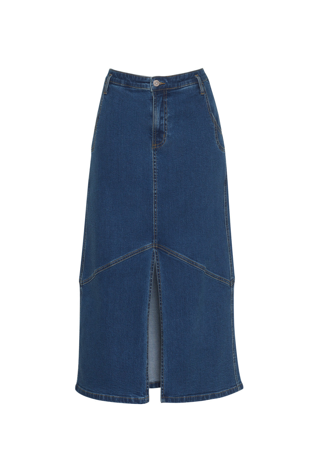 Moto Denim Skirt