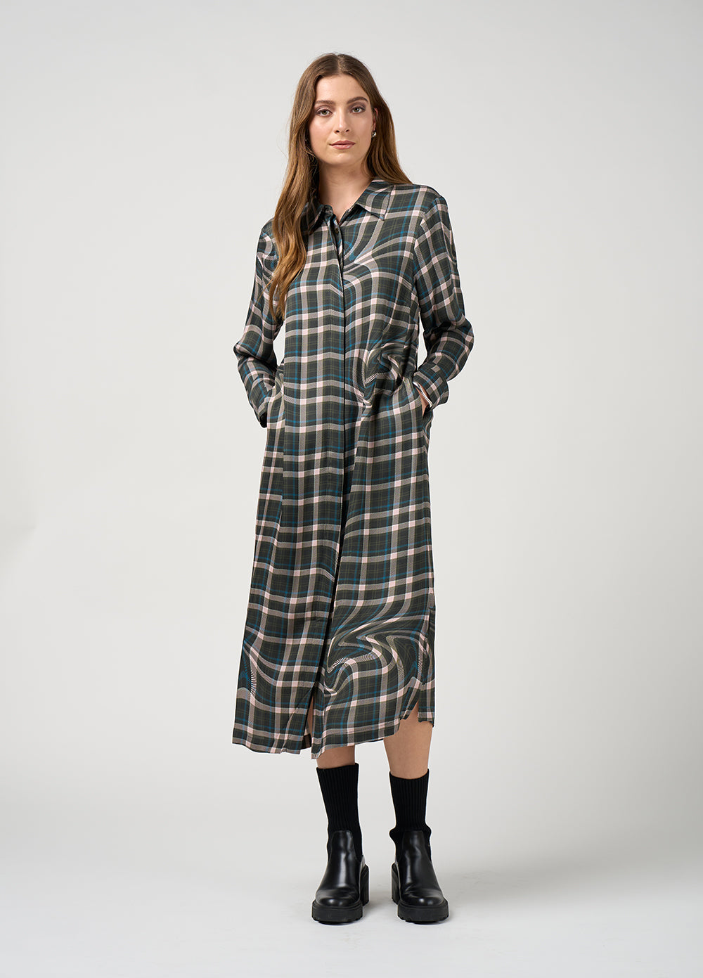 Illusion Shirt Dress