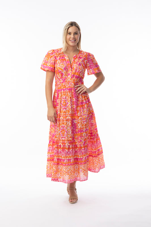 Montevideo Pink Midi Dress