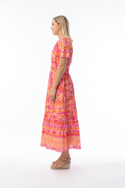 Montevideo Pink Midi Dress