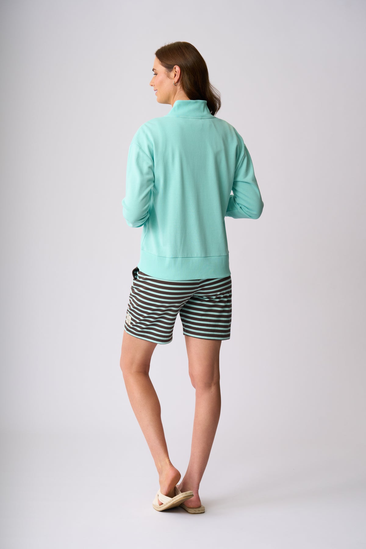 Flaxton 1/2 Zip Sweat - Seabreeze