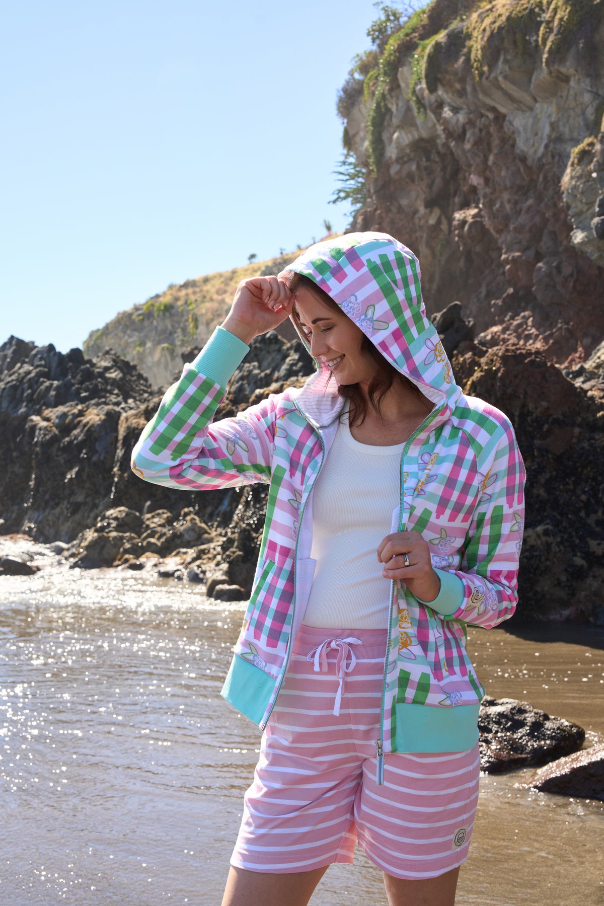 Tai Tapu Zip Sweat - Coralina