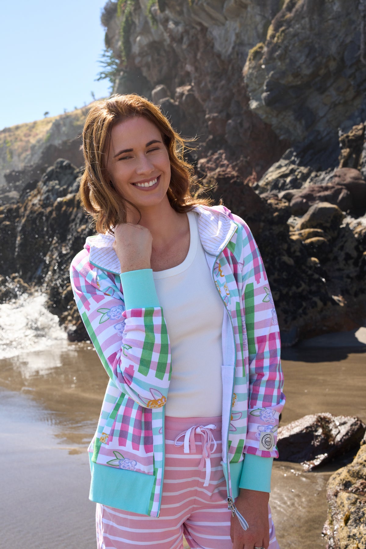 Tai Tapu Zip Sweat - Coralina