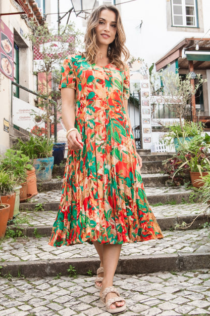 Sao Paulo Godet Dress