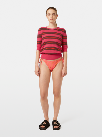 Pointelle Relaxed Short Sleeve Pullover