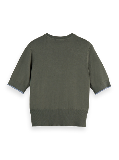 Scollop Hem Knit Top