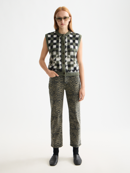 Fuzzy Jacquard Spencer