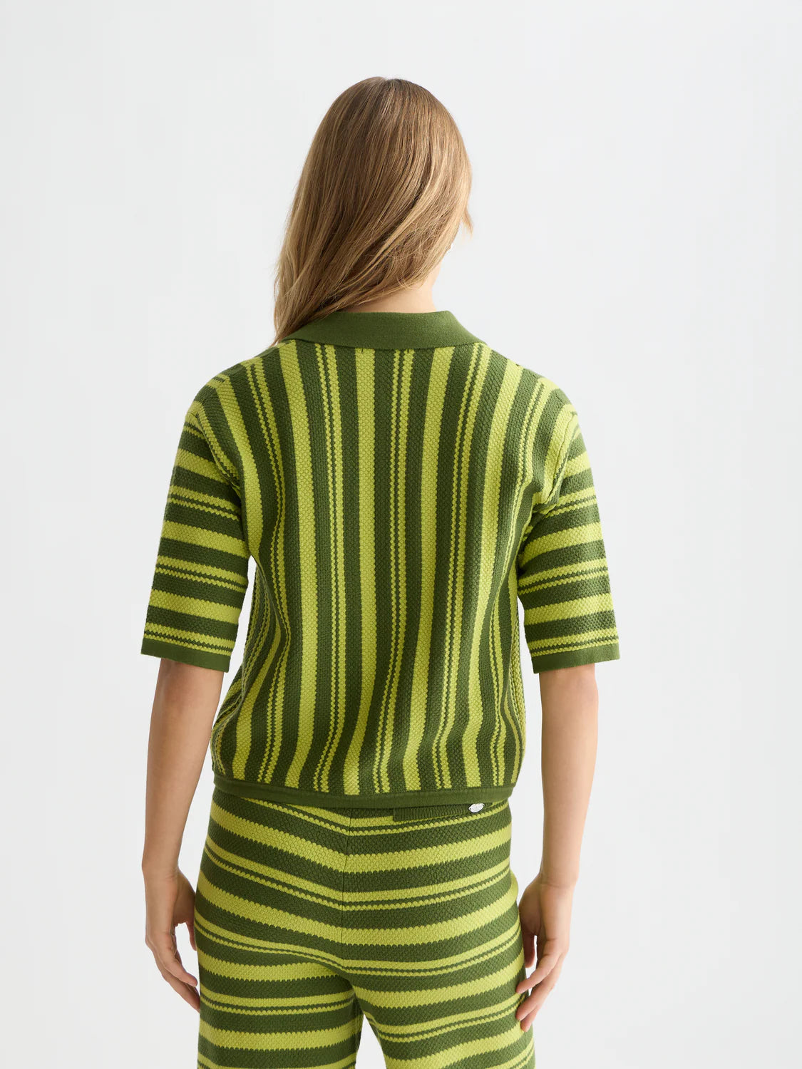 Textured Vertical Stripe Knitted Top