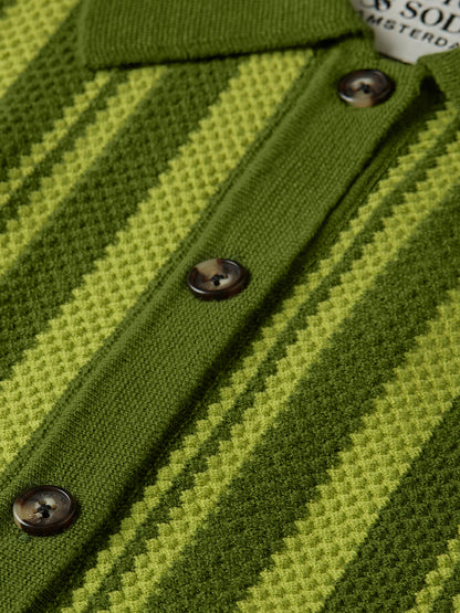Textured Vertical Stripe Knitted Top