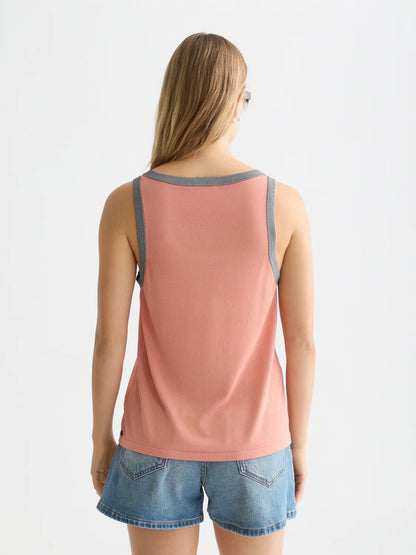Stripe Trim Relaxed Knitted Vest