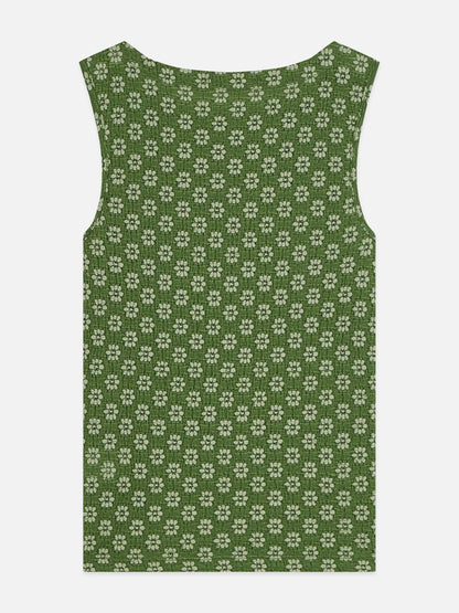 Structured Slash Neck Tank