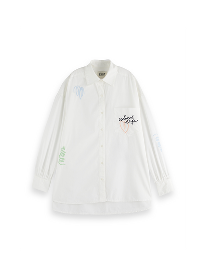 Embroidered Poplin Shirt