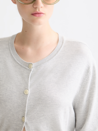Crew Neck Relaxed Cardigan
