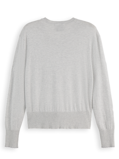 Crew Neck Relaxed Cardigan