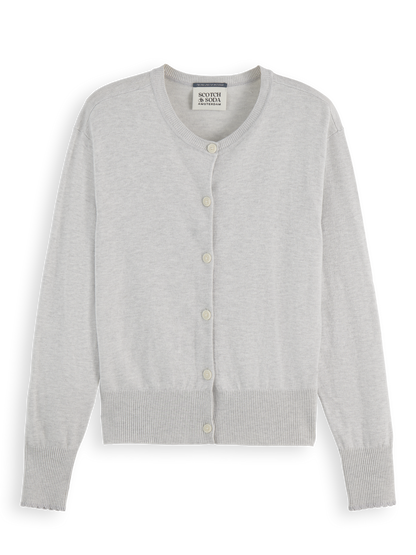 Crew Neck Relaxed Cardigan