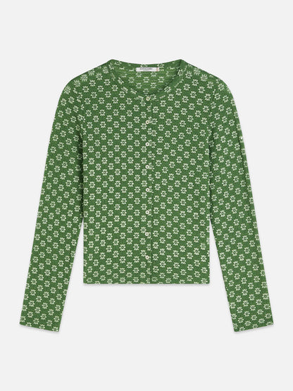 Structured Button Up Long Sleeve T-Shirt