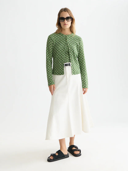 Structured Button Up Long Sleeve T-Shirt
