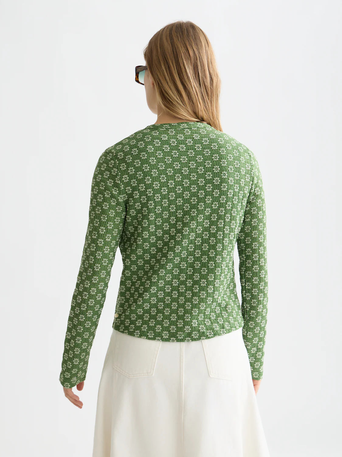 Structured Button Up Long Sleeve T-Shirt