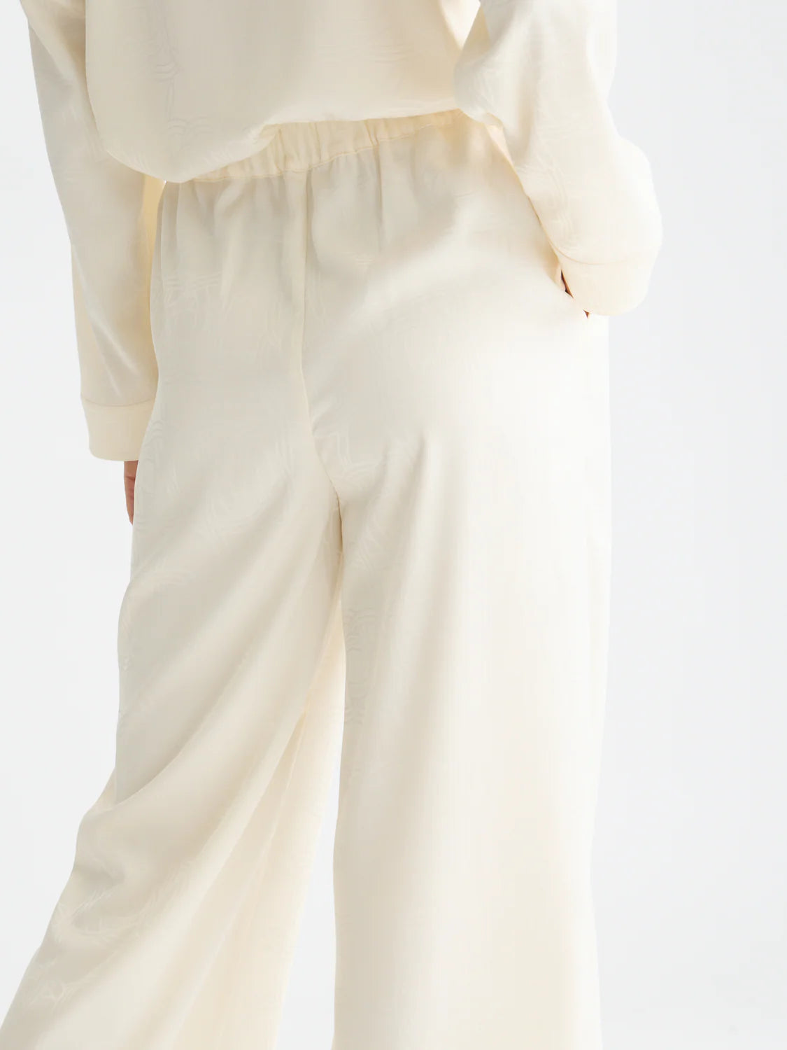 Eleni - Jaquard High Rise Wide Leg Pants