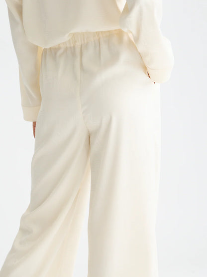 Eleni - Jaquard High Rise Wide Leg Pants