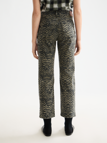 Printed Straight Leg Jean