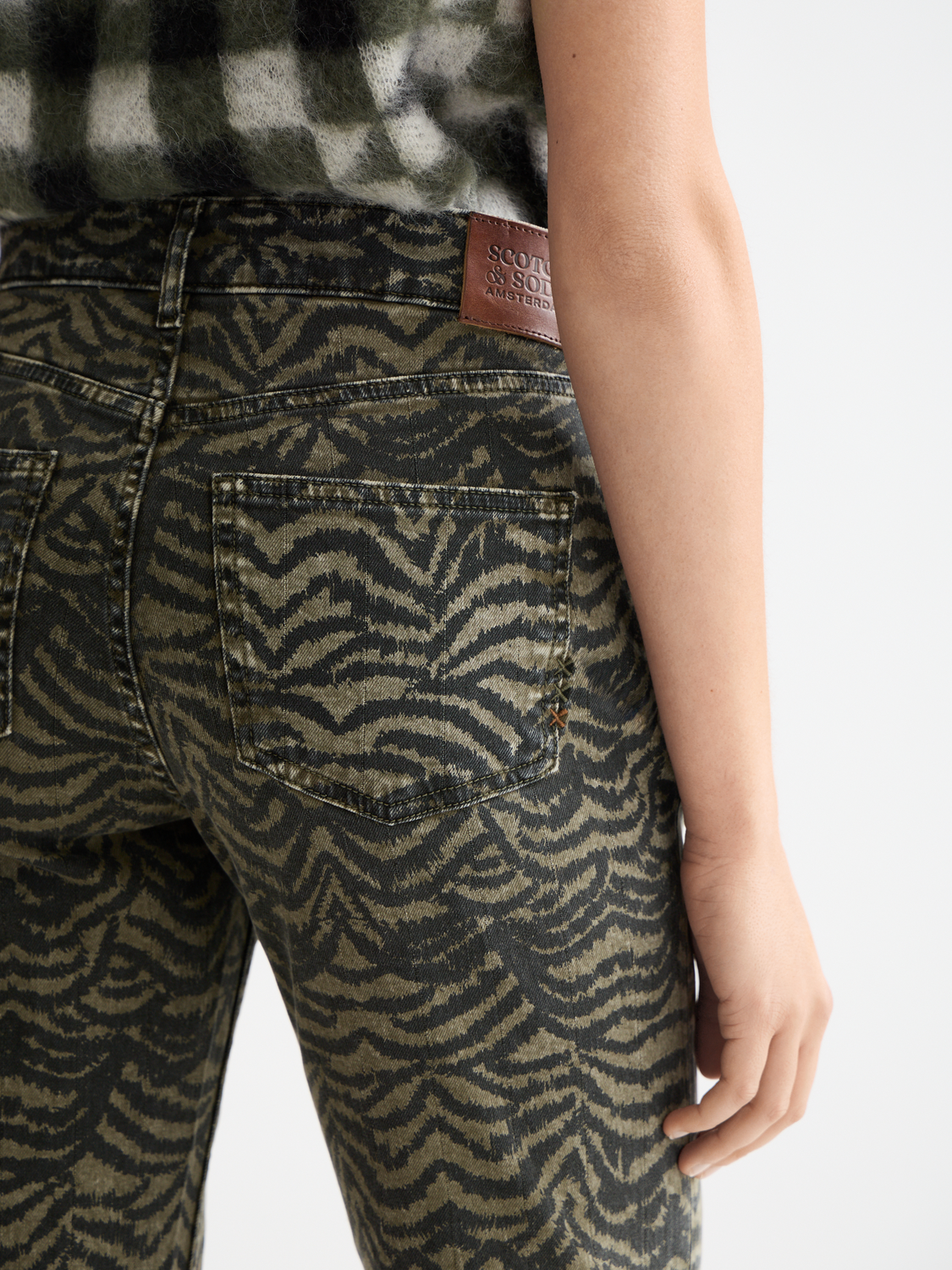 Printed Straight Leg Jean