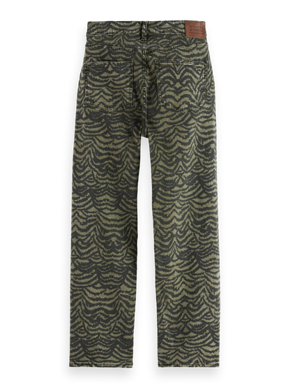 Printed Straight Leg Jean