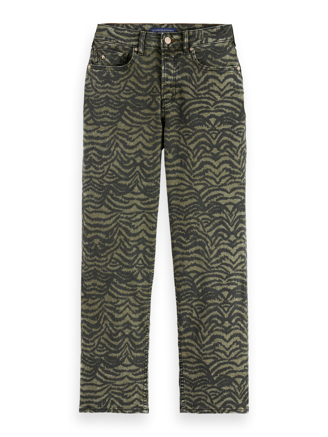 Printed Straight Leg Jean