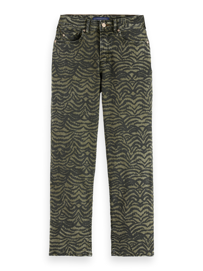 Printed Straight Leg Jean