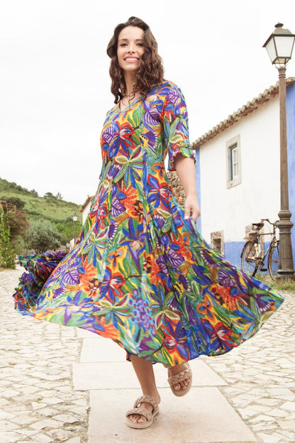 Zapallar Godet Dress