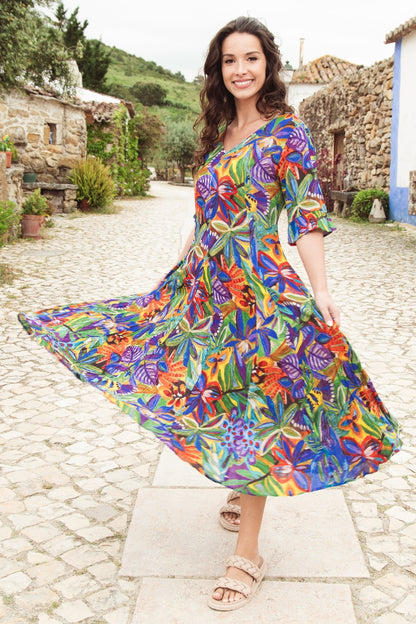 Zapallar Godet Dress