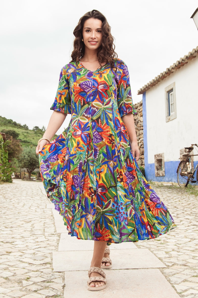 Zapallar Godet Dress